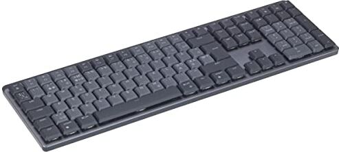 Logitech MX Mechanical Tastiera Retroilluminata Wireless Performance, Switch a Clic, Tasti Retroilluminati, Layout Scandinavo QWERTY Grigio