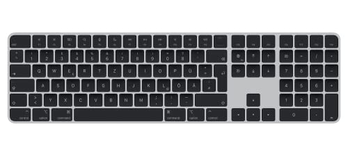 Apple Magic Keyboard con Touch ID e tastierino numerico: Bluetooth, ricaricabile. Compatibile con i computer Mac con chip Tedesco, tasti neri