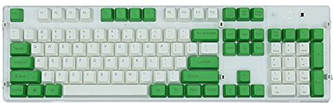 shorecofei SweetWU 104PCS PBT Keycaps 5-Faced Tinto Sublimazione Laser Inciso Keycap OEM Profilo Professionale Tastiera Meccanica Accessorio Formaggio Inciso Verde