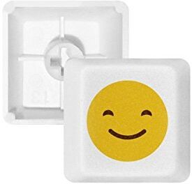 OFFbb Sorriso Giallo Carino techxchange Emoji pbt copritasti con Apertura per Tastiera Meccanica Bianco OEM nessun Simbolo di Stampa