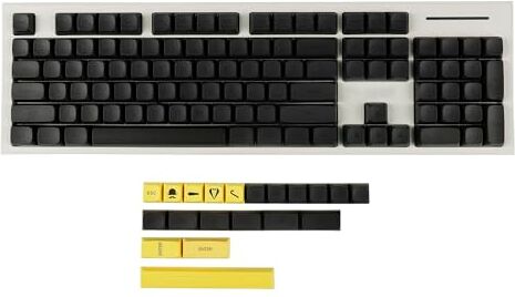 YMDK 125 ZDA Profilo XDA v2 Dye Sub PBT Gentleman Giallo Grigio Keycaps per 104 TKL 60% 96 84 68 64 MX Switch Tastiera