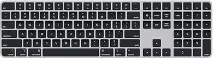 Apple Magic Keyboard con Touch ID e tastierino numerico: Bluetooth, ricaricabile. Compatibile con i computer Mac con chip Inglese (USA), tasti neri