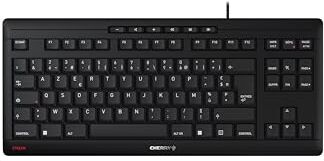 CHERRY STREAM KEYBOARD TKL, layout francese, tastiera AZERTY, tastiera cablata, Blue Angel, azione SX scissor, battitura silenziosa, nero