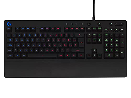 Logitech 213 Prodigy Gaming Keyboard, RGB Lightsync Backlit Keys, Spill-Resistant, Customizable Keys, Dedicated Multi-Media Keys, QWERTY Spanish Layout, Nero