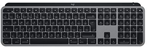 Logitech MX Keys for Mac Tastiera wireless avanzata illuminata, Layout Tedesco QWERTZ Grigio