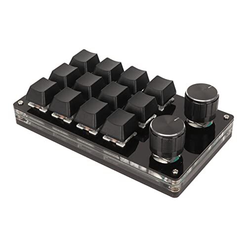 Generic Mini Tastiera Tastiera Meccanica 12 Tasti Generale per PC (BLACK)