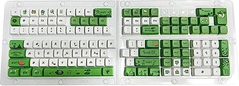 Saiyana 125 Tasti Verde Keycaps XDA Profilo 9.5mm Spessore PBT Keycap Per 61/87/104/108 Layout Tastiera Meccanica Keycaps Tasti di Ricambio