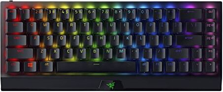 Razer BlackWidow V3 Mini HyperSpeed 65% Wireless Tastiera meccanica da gaming: tecnologia wireless HyperSpeed Interruttori meccanici verdi Tattile e cliccabile Tasti ABS a doppio caldo Durata