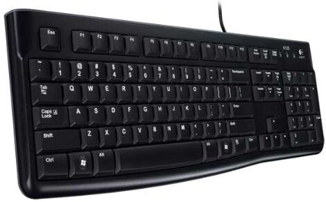 Logitech K120 Tastiera, Cablato USB, Nero