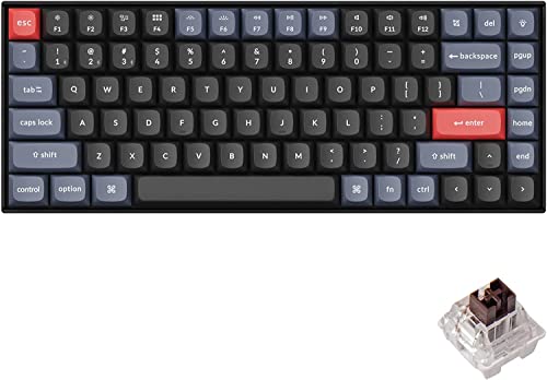 Keychron K2 Pro QMK/VIA Tastiera meccanica senza fili, Hot-Swappable K Pro Switch con 75% Layout Custom Macro programmabile, RGB, Keycaps PBT Tastiera cablata per Mac Windows Linux