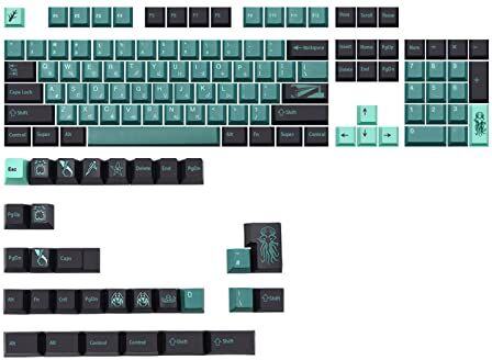 LIUASMUE Terrore Sotto Tema Keycaps Cherry Altezza Sublimazione PBT Materiale 135 Tasti Elegante Per Tastiera Meccanica Keycaps Set Terrore Sotto Keycaps