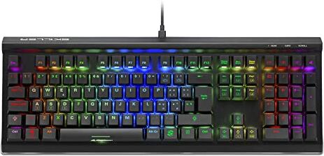 Sharkoon Skiller SGK60 RGB Gaming Keyboard, 14 keycaps PBT, interruttori rossi Kailh box