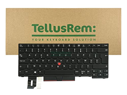 TellusRem Sostituzione della Tastiera Lenovo T480s Regular Black FR Non retroilluminata per Lenovo Thinkpad T480s, T490, E490, L480, L490, L380, L390, L380 Yoga, L390 Yoga, E490, E480