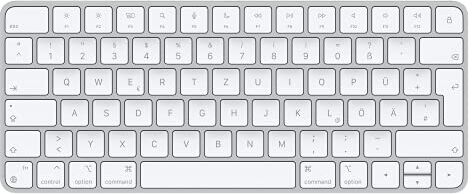 Apple Magic Keyboard: Bluetooth, ricaricabile. Compatibile con Mac, iPad o iPhone; Tedesco, argento