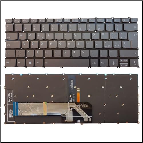 Generico Tastiera Italiana per Lenovo Yoga Slim 7-14ARE05 82A2 RETROILLUMINATA