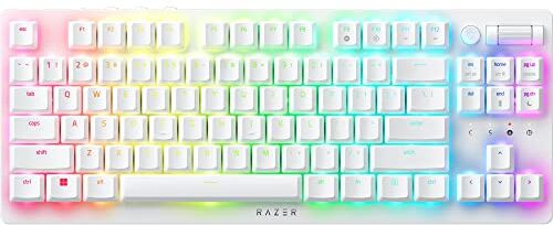 Razer DeathStalker V2 Pro Tenkeyless (Interruttore Rosso) Tastiera da Gioco Ottica Wireless a Basso Profilo (Interruttori Ottici Lineari, HyperSpeed Wireless, Bluetooth 5.0) Layout USA, Bianco