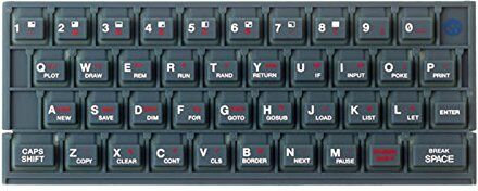 Sintech Tappetino per tastiera in gomma per ZX Spectrum 16k / 48k 45/5000 Rubber keyboard mat for ZX Spectrum 16k / 48k, Alle Farben:grigio