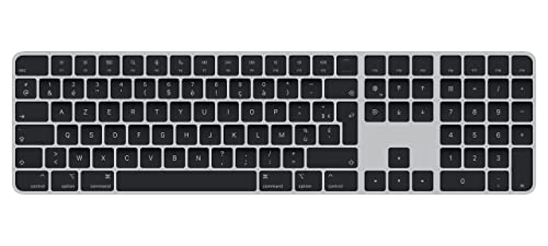 Apple Magic Keyboard con Touch ID e tastierino numerico: Bluetooth, ricaricabile. Compatibile con i computer Mac con chip Francese, tasti neri