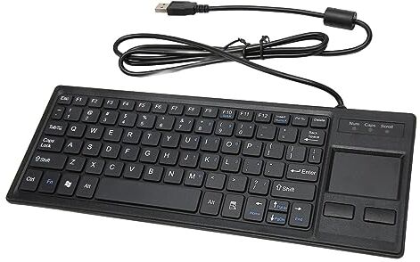 Generic Tastiera K800 con Touchpad, Tastiera Cablata Mini Compatta Ultrasottile Hub USB Integrato, Plug and Play, per PC, Laptop, Tablet, TV, Computer