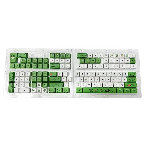 Yisawroy Keycaps 125PCS Green Keycaps XDA Profilo Set Completo Keycap DyeSubbed Spessi Tappi PBT Per Gaming Tastiera Meccanica OEM Profilo Keycaps