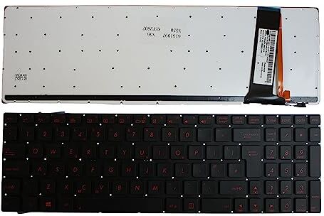 Power4Laptops Regno Unito Retroilluminato Nero Tastiera sostitutiva per portatili compatibile con Asus N56VZ-S3047V