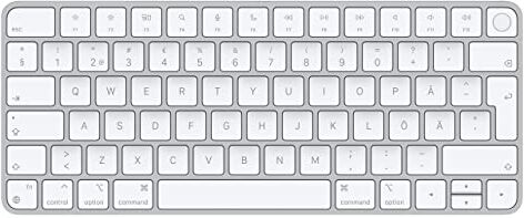 Apple Magic Keyboard con Touch ID: Bluetooth, ricaricabile. Compatibile con i computer Mac con chip Svedese, tasti bianchi