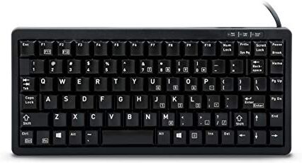 CHERRY Compact-Keyboard G84-4100, layout americano, tastiera QWERTY, tastiera cablata, design compatto, meccanismo ML, nero