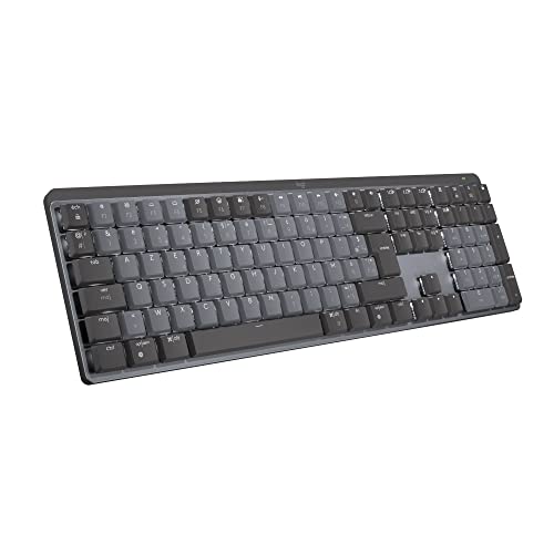 Logitech MX Mechanical Tastiera Retroilluminata Wireless Performance, Switch Tattili Silenziosi, Layout ‎Francese AZERTY Grigio