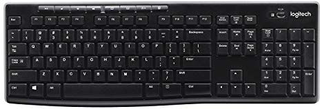 Logitech K270 Tastiera Wireless per Windows, 2,4 GHz Wireless, Layout Scandinavo QWERTY Nero