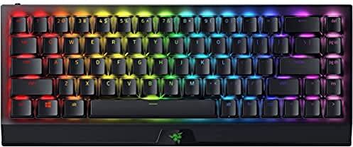 Razer BlackWidow V3 Mini HyperSpeed (Interruttore Giallo) Tastiera Meccanica da Gaming (Interruttori Silenziosi, Bluetooth, USB-C, RGB Chroma) Layout USA, Phantom Ed.