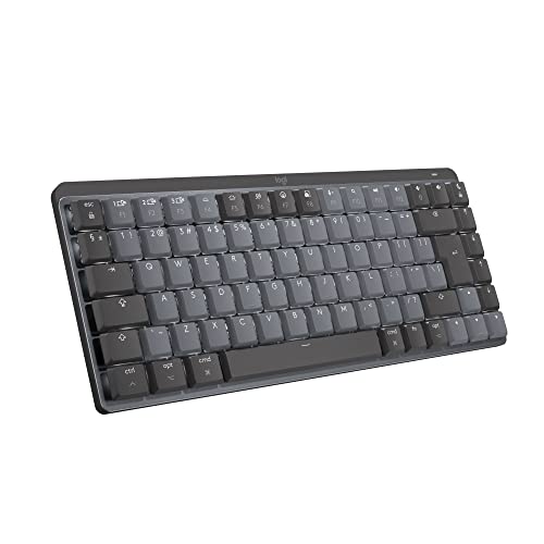 Logitech MX Mechanical Mini Tastiera Retroilluminata Wireless per Mac, Switch a Basso Profilo, Tasti Tattili Silenziosi, Retroilluminati, Bluetooth, USB-C, Apple, iPad, QWERTY US Intl Space Grey