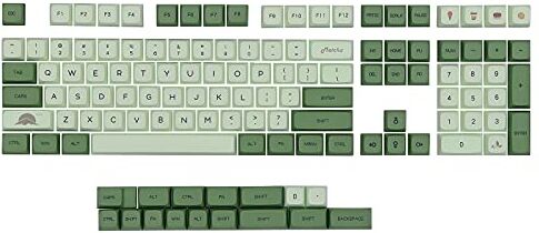 EPOMAKER Matcha 124 Tasti Keycaps, XDA PBT Keycaps Set per Tastiera Meccanica (XDA Profile, Matcha)