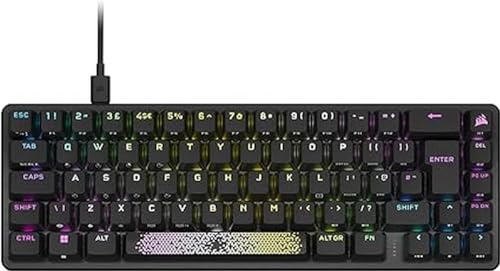 Corsair K65 Pro Mini RGB 65% Ottica Meccanica Tastiera Gamer Interruttori OPX PBT Dual Shot Keycaps Compatibile con iCUE AZERTY FR Layout Nero