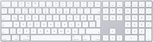 Apple Magic Keyboard con tastierino numerico: Bluetooth, ricaricabile. Compatibile con Mac, iPad o iPhone; Turco Q, argento