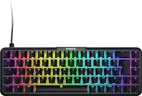 Fnatic STREAK65 Tastiera da gioco meccanica RGB retroilluminata a LED Switch SPEED Silver Versione piccola, compatta e portatile del 65% Tastiera da gioco Pro eSports (GB; QWERTY)