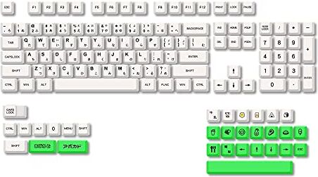 Fubdnefvo Avocado Keycaps XDA Profilo Giapponese PBT Tastiera Meccanica 135 Tappo Chiave Verde Latte Sublimazione Tastiera Keycap