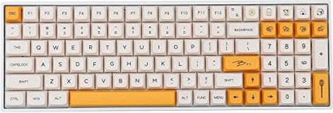 EPOMAKER Honey Milk 140 Tasti Keycaps, XDA Profile, PBT Dye Sublimation Keycaps Set per Tastiera Meccanica da Gioco, Compatibile con Cherry Gateron Kailh Otemu MX Structure