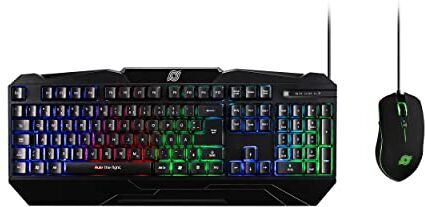 MediaRange Gaming Series Tastiera e mouse ottico a 6 tasti, QWERTZ, nero