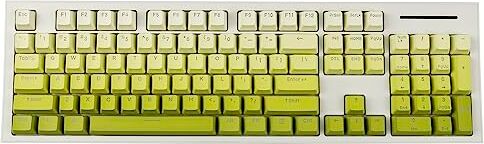 YMDK 108 123 Doppio Colpo Retroilluminato Giallo Sfumato Limone Keycaps PBT Shine Attraverso Profilo OEM Keycap per MX Tastiera Meccanica 61 68 84 87 104