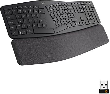 Logitech ERGO K860 for Business Tastiera split ergonomica, Layout Internazionale QWERTY Grigio