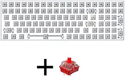 FYOBOT Tastiera Meccanica Hot-Swap un 100 e Kit Interruttore Rosso RGB Bluetooth+2.4G Wireless+Wired 3 Mode Gaming Keyboard A