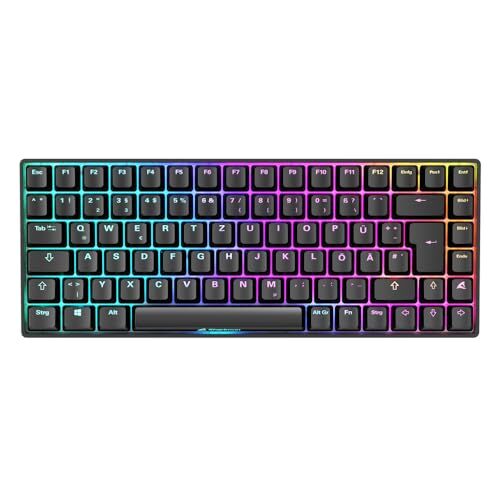 Sharkoon Skiller SGK50 S3 Tastiera da gioco RGB, colore giallo Gateron, 75%