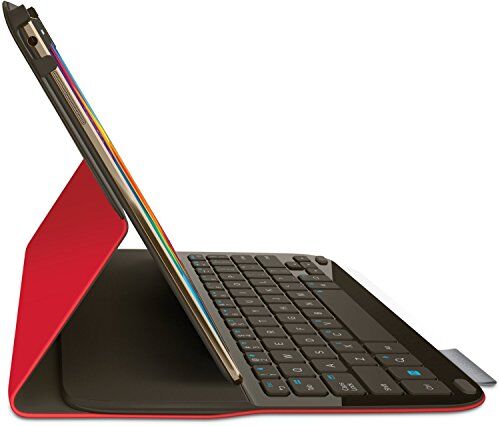 Logitech Type S Custodia a portafoglio con tastiera AZERTY per Samsung Galaxy Tab S 10.5, colore: rosso (Tablet non incluso)