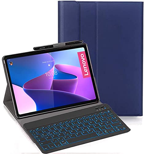 YHFZR Tastiera Custodia per Lenovo Tab P11 Pro 2nd, [Italiana Layout] 7 Colori Backlit Tastiera Wireless Con Custodia Protettiva Per Lenovo Tab P11 Pro 2nd/ Pad Pro 11.2'' TB-132U, Blu