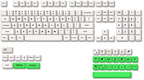 Fubdnefvo Avocado Keycaps XDA Profilo Inglese PBT Tastiera Meccanica 135 Tappo Chiave Verde Latte Sublimazione Tastiera Keycap