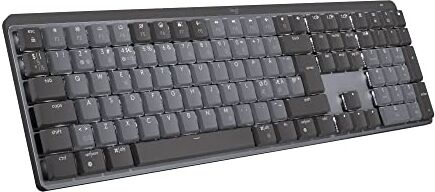 Logitech MX Mechanical Tastiera Retroilluminata Wireless Performance, Switch Lineari, Layout Scandinavo QWERTY Grigio