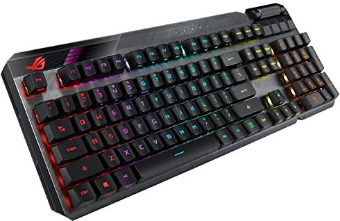 Asus ROG Claymore II Tastiera Gaming Wireless Modulare, Meccanica, Switch ROG RX Rossi, RGB, Tasti in ABS, Tastierino Numerico Staccabile, Controlli Media, Porta USB, Layout Italia, Nero