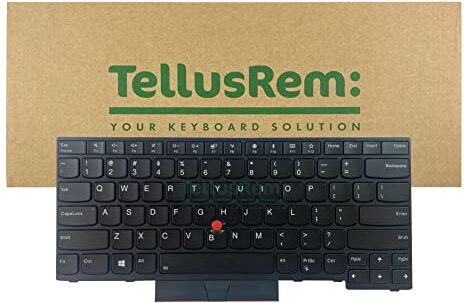 TellusRem Sostituzione della Tastiera Lenovo T480s Black US retroilluminata per Lenovo Thinkpad T480s, T490, E490, L480, L490, L380, L390, L380 Yoga, L390 Yoga, E490, E480