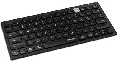 Kensington Tastiera senza fili – Multi Device Dual Wireless Compact Keyboard; si collega tramite Bluetooth o USB 3.0, QWERTY UK Layout Mini tastiera, Windows, Mac, iOS e ChromeOS compatibile