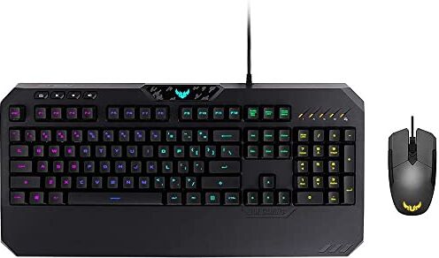 Asus TUF COMBO comprensivo di Tastiera Gaming TUF K5 + Mouse Gaming TUF M5 Gaming, entrambi RGB Aura Sync, poggiapolsi incluso.